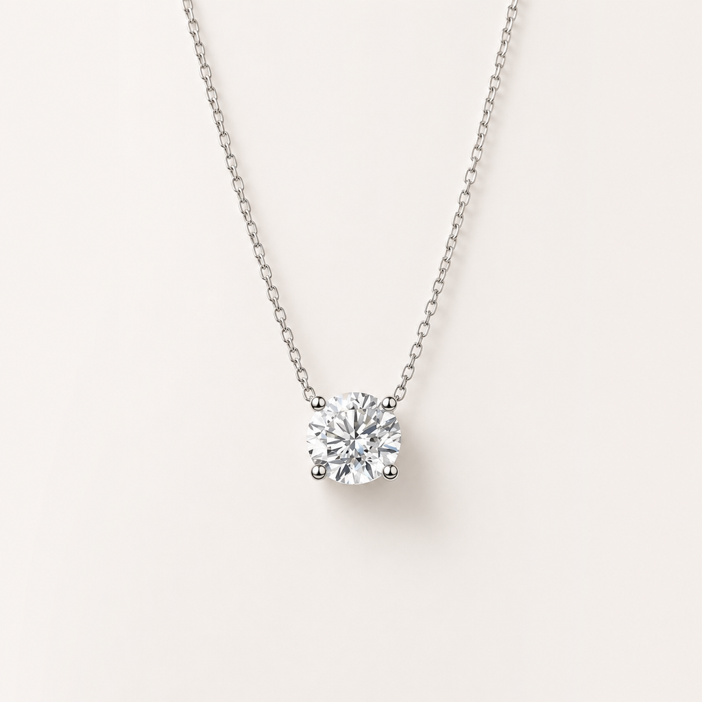 Moissanite Solitaire Necklace