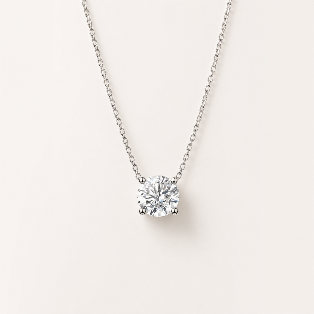 Moissanite Solitaire Necklace