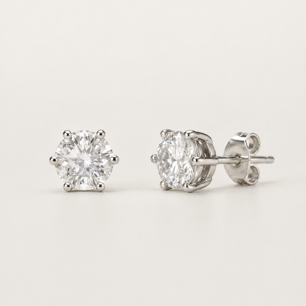 Classic Moissanite Stud Earrings