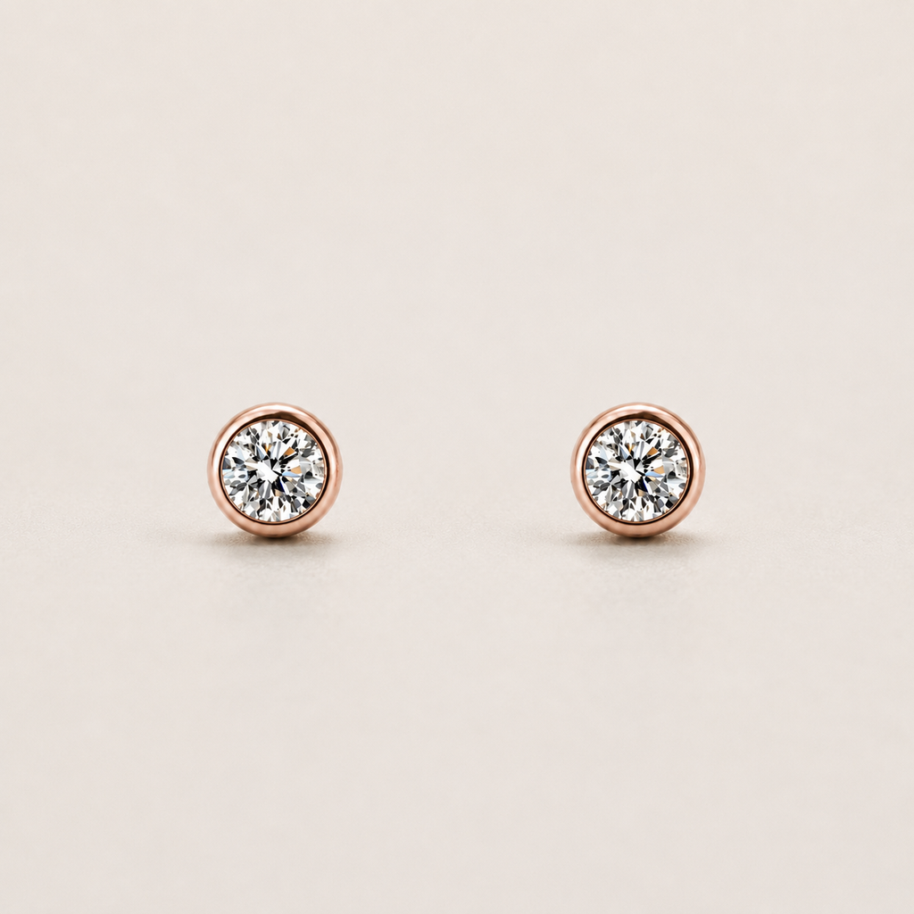 Mini Moissanite Stud Earrings