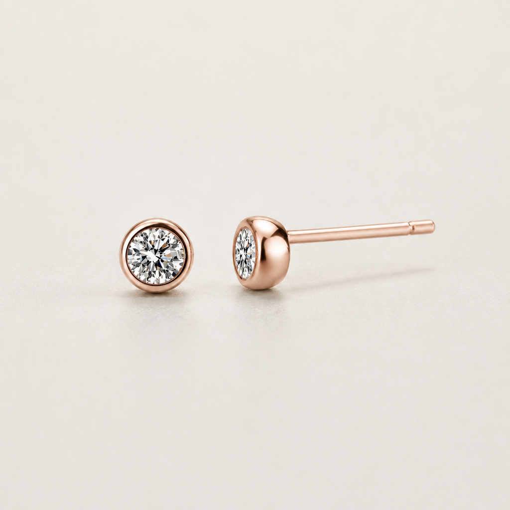 Mini Moissanite Stud Earrings