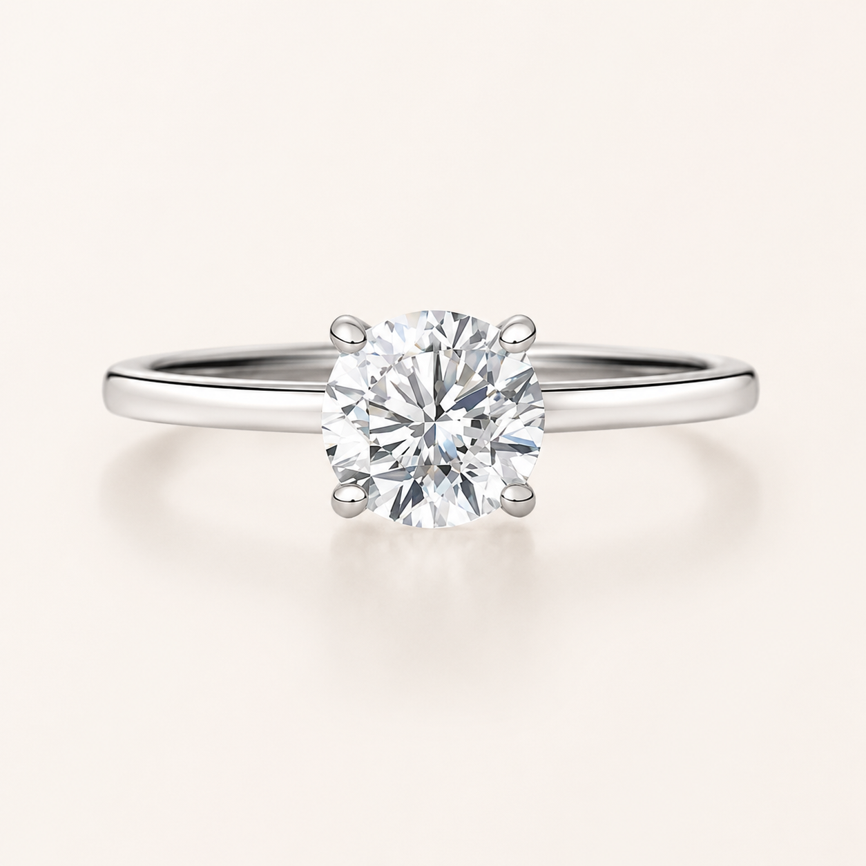 Moissanite Solitaire Ring