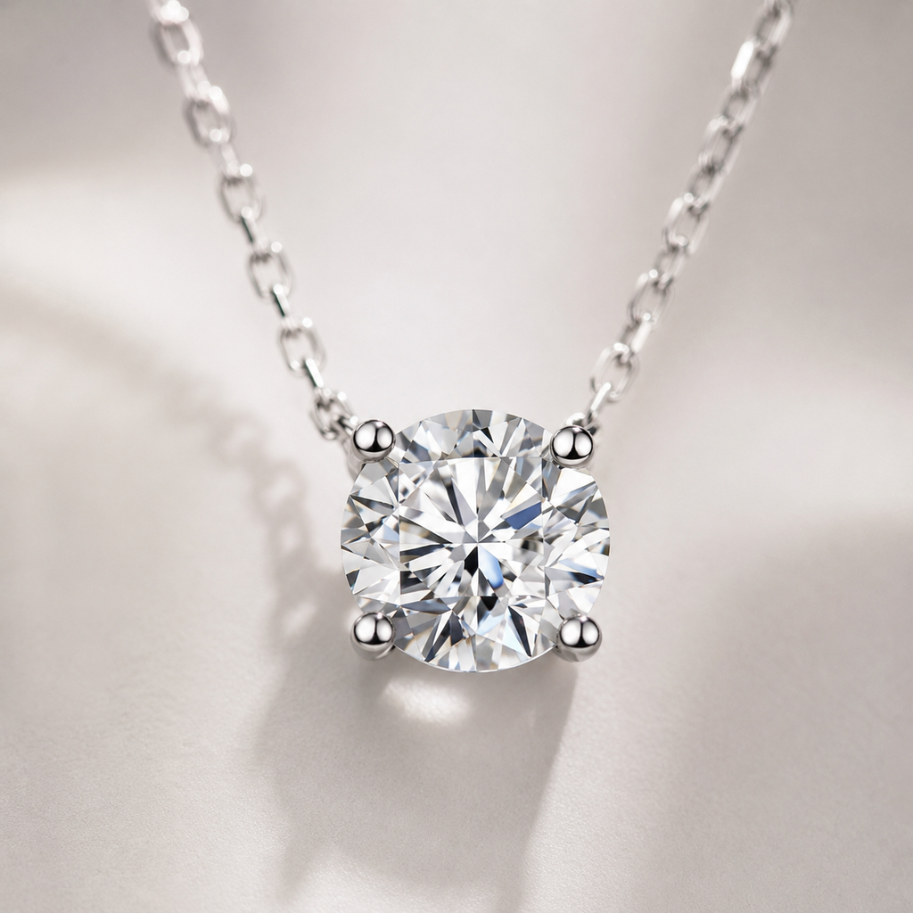 Moissanite Solitaire Necklace