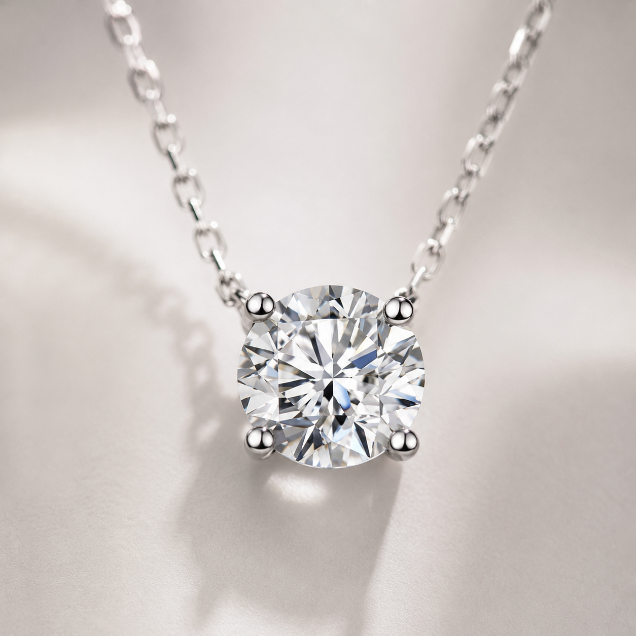 Moissanite Solitaire Necklace