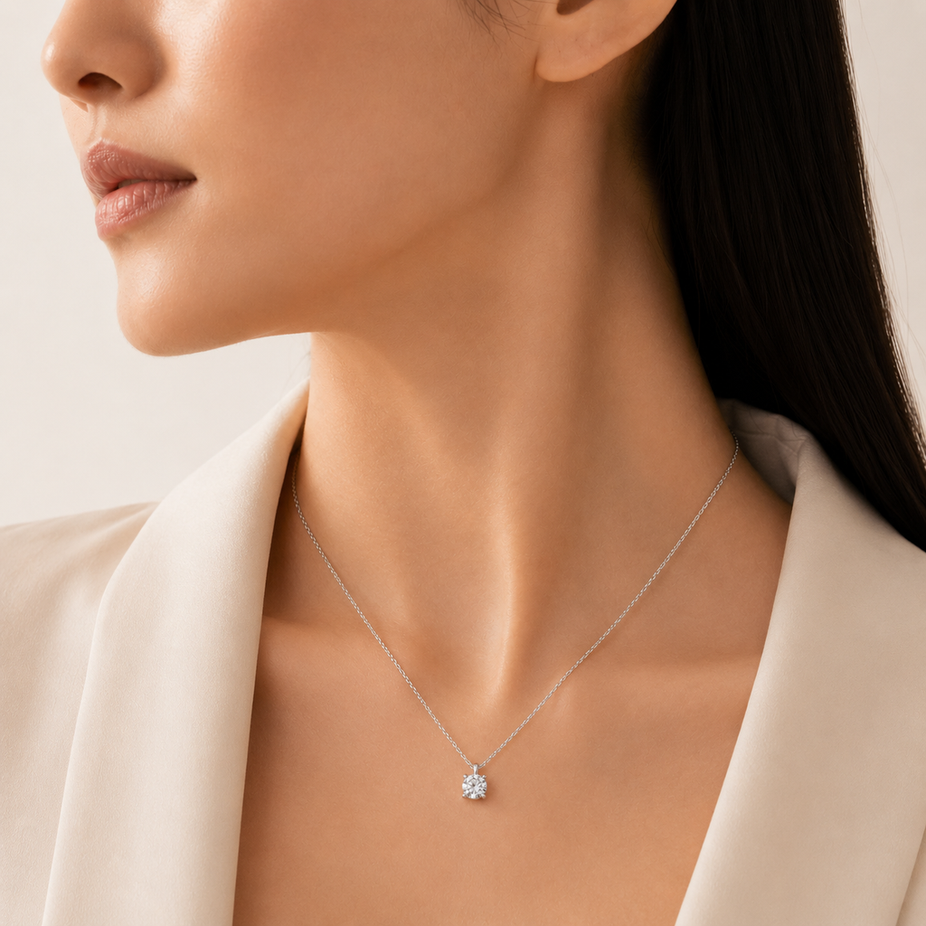 Moissanite Solitaire Necklace