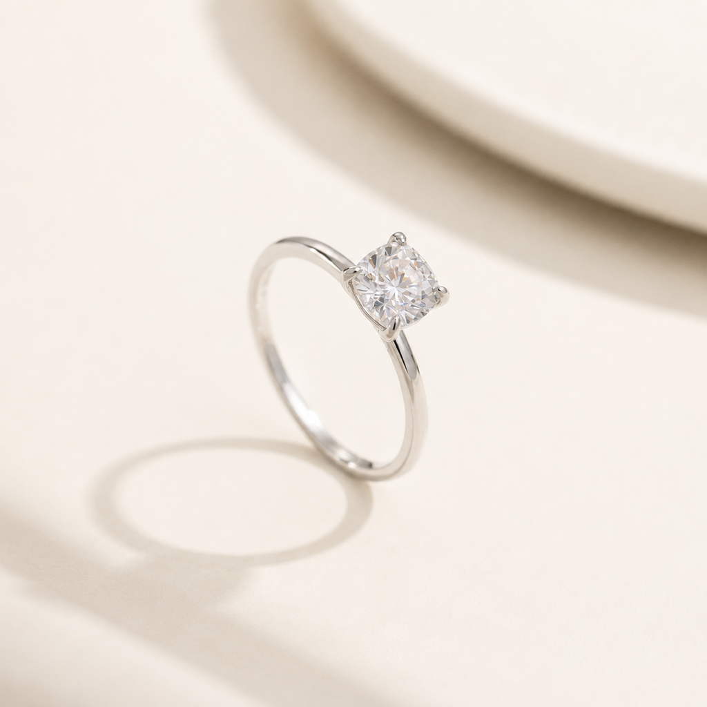 Moissanite Solitaire Ring