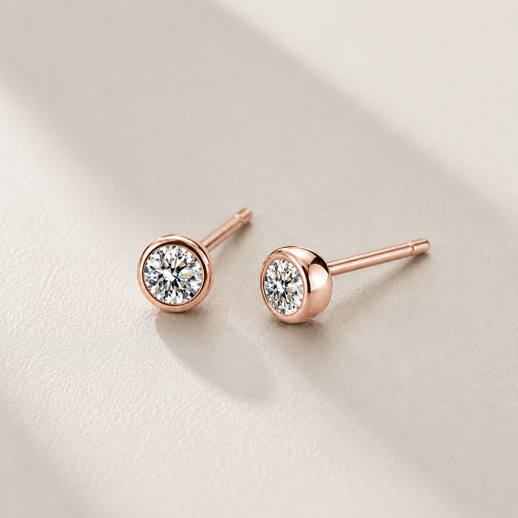 Mini Moissanite Stud Earrings
