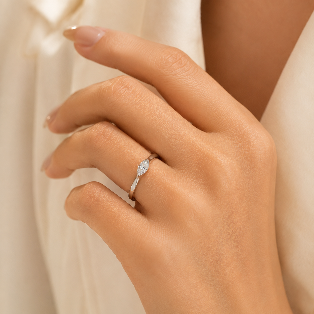 Elara Marquise Moissanite Ring