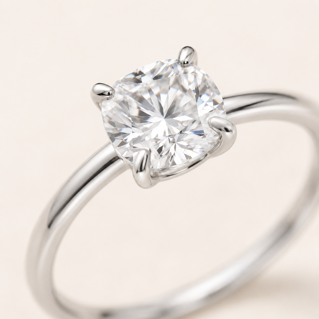 Moissanite Solitaire Ring