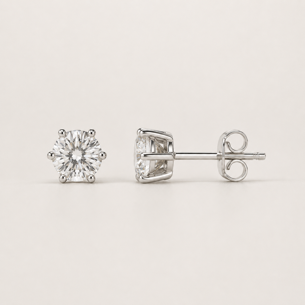 Classic Moissanite Stud Earrings