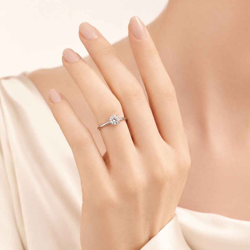 Moissanite Solitaire Ring
