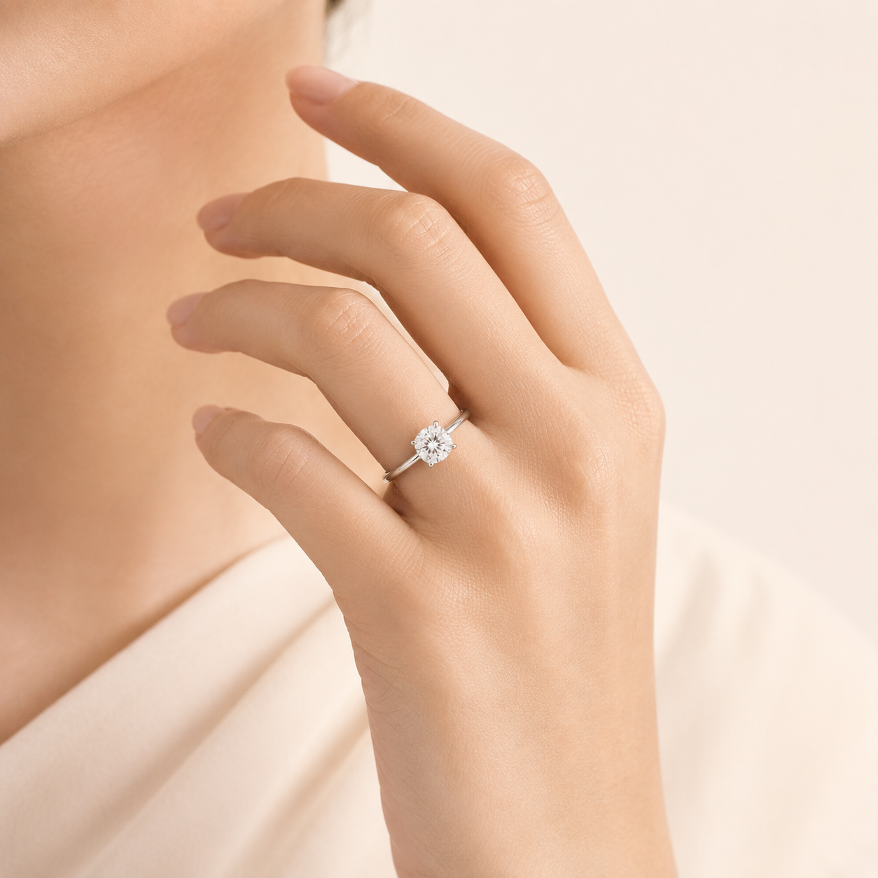 Moissanite Solitaire Ring