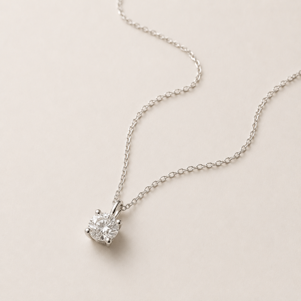 Moissanite Solitaire Necklace