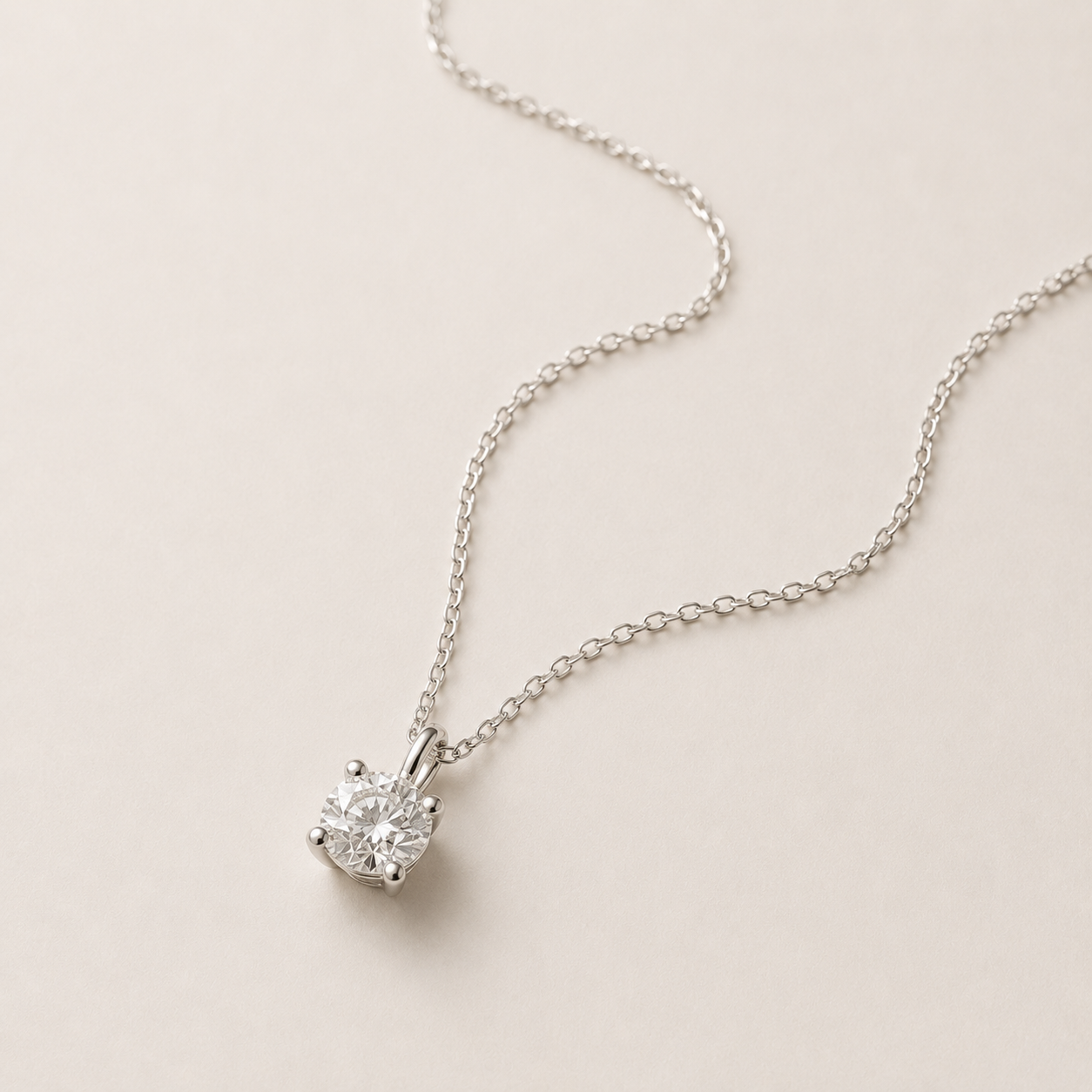 Moissanite Solitaire Necklace