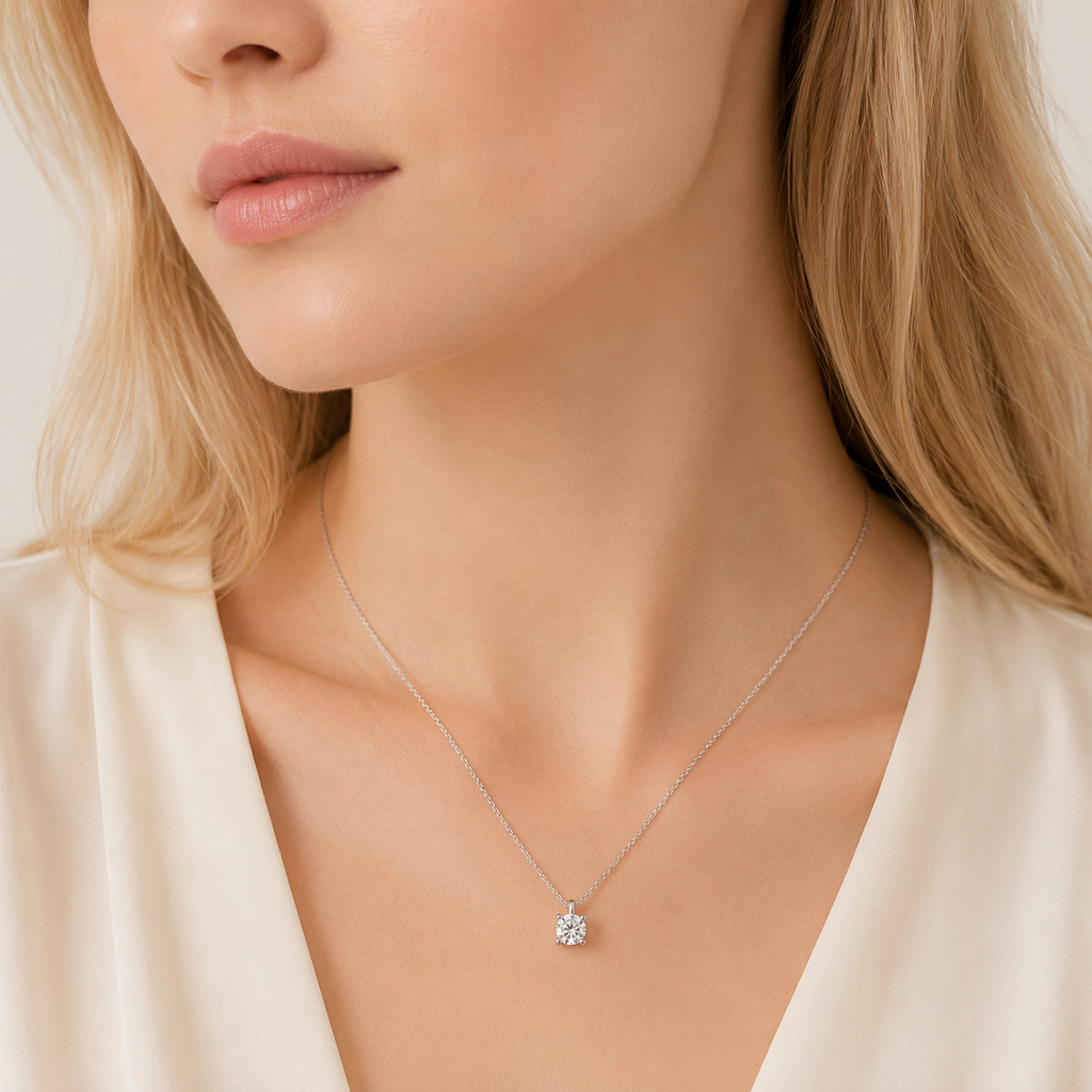 Moissanite Solitaire Necklace